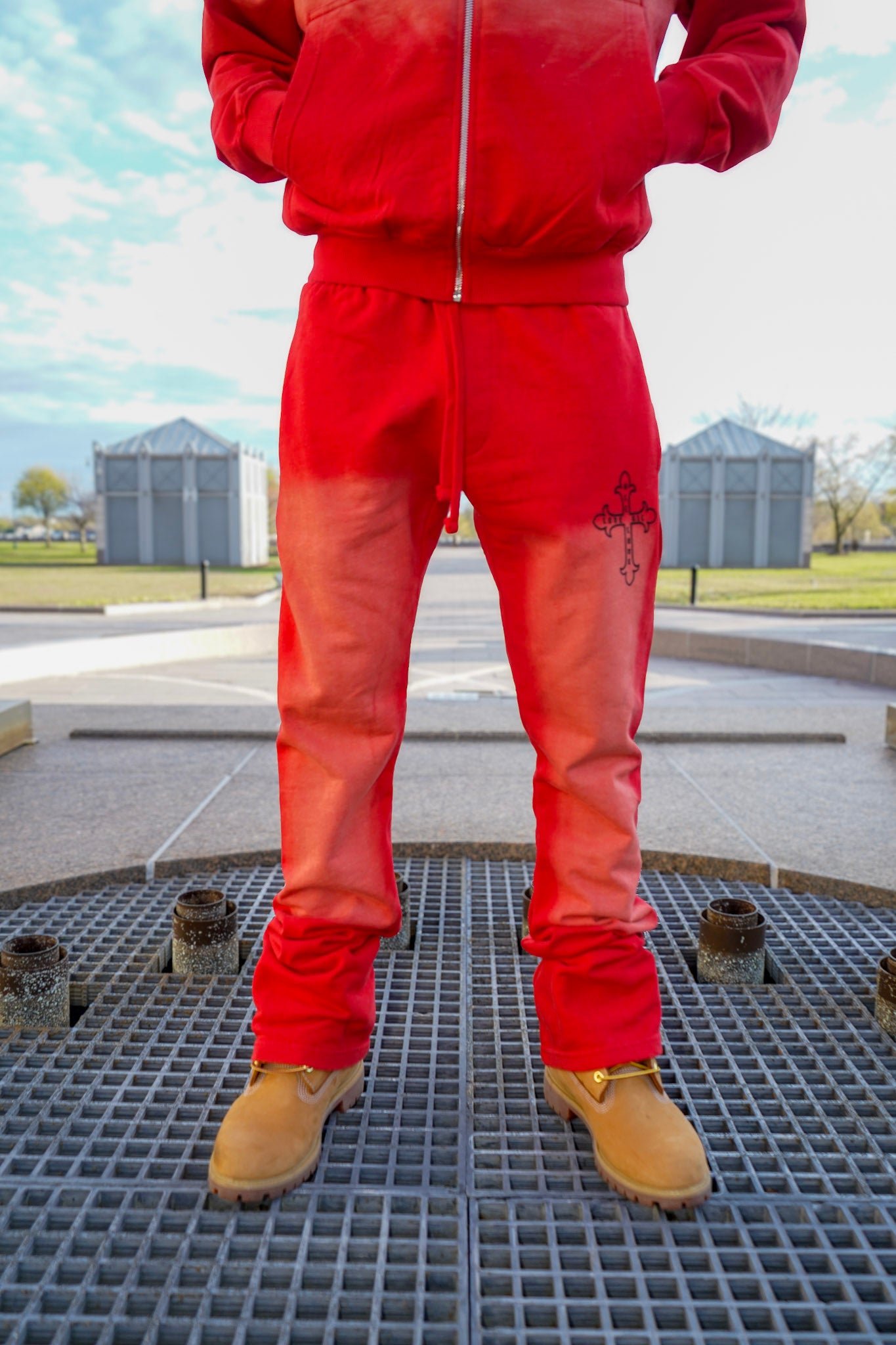 A.L.L.A. Red Sun Faded Sweatpants
