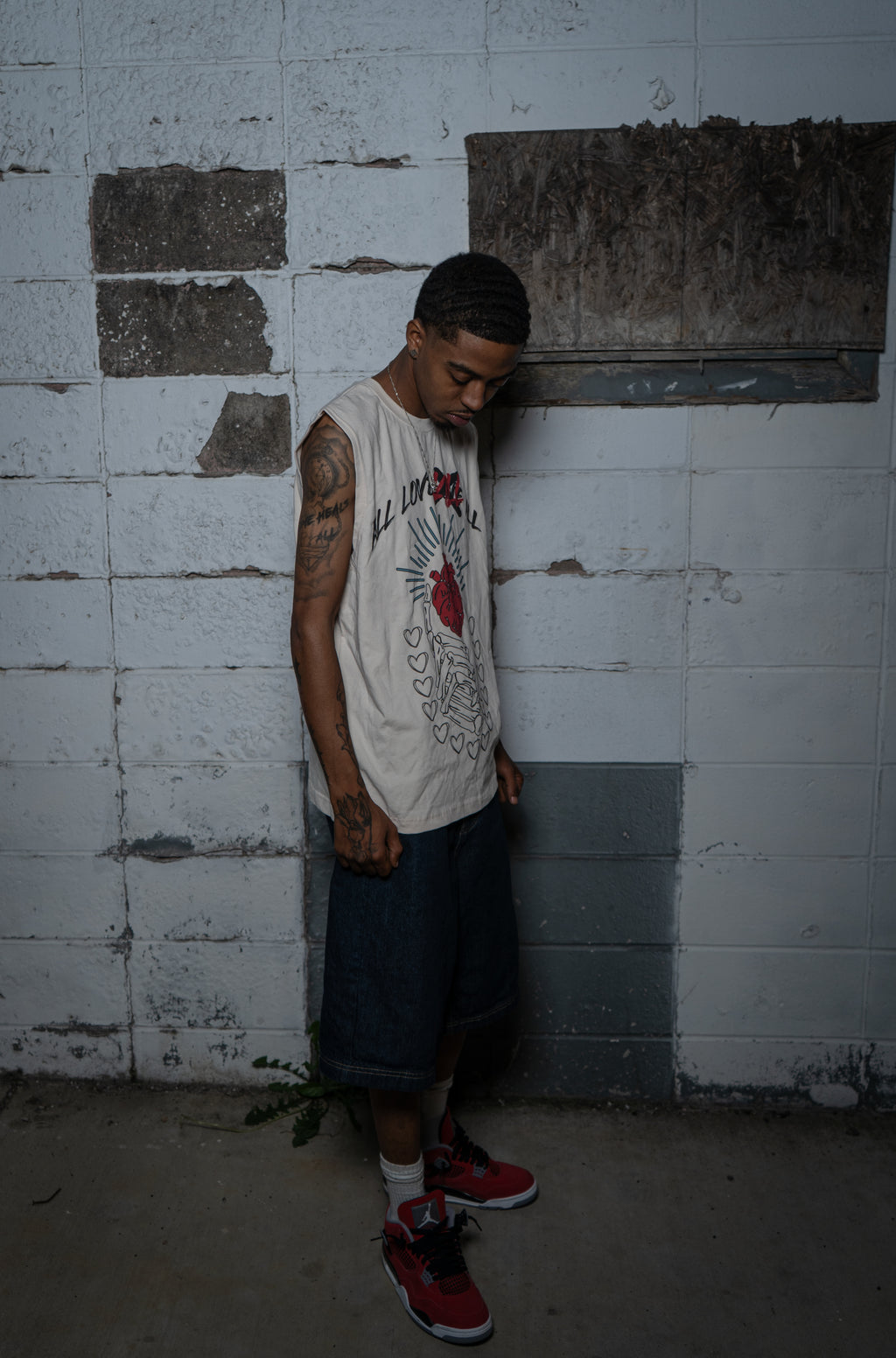 All Love Kill All Tee Sleeveless Cream Tee
