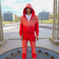 A.L.L.A. Red Sun Faded Zip Up Hoodie