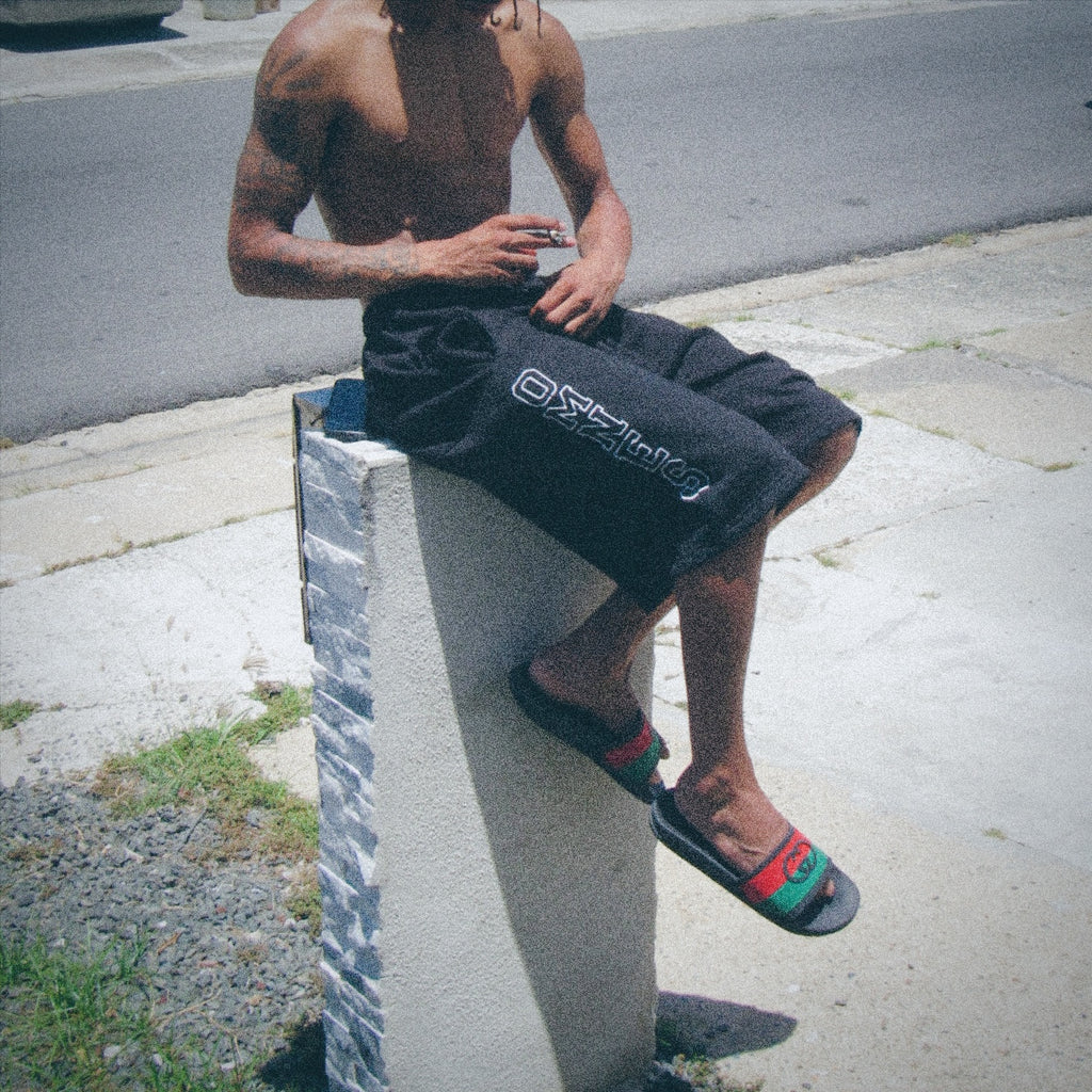 OA Letterman Shorts B&W