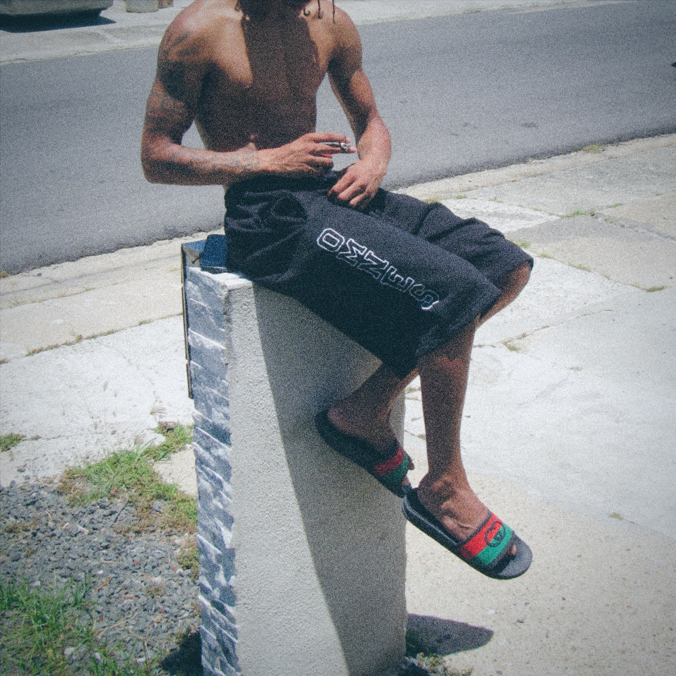 OA Letterman Shorts B&W