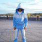 A.L.L.A. Blue Sun Faded Zip Up Hoodie