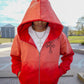 A.L.L.A. Red Sun Faded Zip Up Hoodie