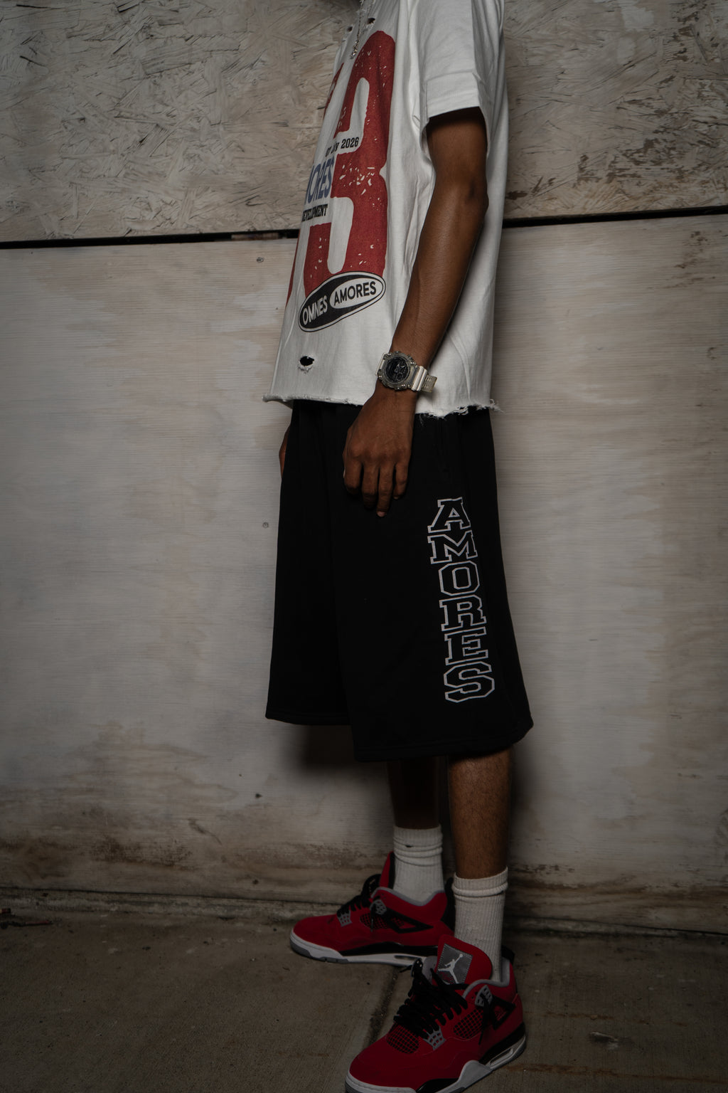OA Letterman Shorts B&W