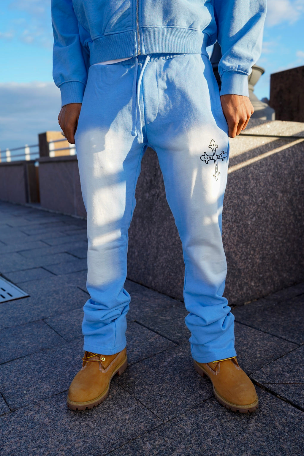 Blue Sun Faded Sweatpants